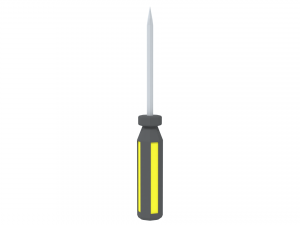 low poly cartoon screwdriver Modelo 3D