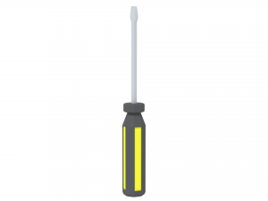 low poly cartoon screwdriver Modelo 3D