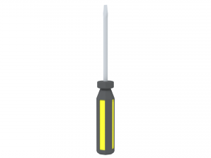low poly cartoon screwdriver Modelo 3D
