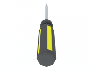 low poly cartoon screwdriver Modelo 3D