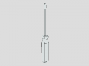 low poly cartoon screwdriver Modelo 3D