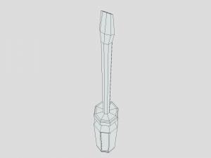 low poly cartoon screwdriver Modelo 3D