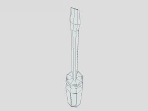 low poly cartoon screwdriver 3D Model