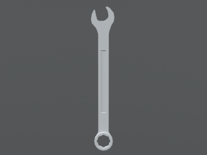 low poly cartoon wrench 3D मॉडल
