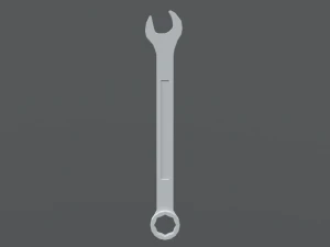 low poly cartoon wrench 3D Model