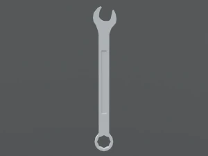 low poly cartoon wrench 3D Model