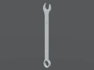 low poly cartoon wrench 3D Model