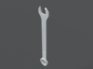 low poly cartoon wrench 3D मॉडल