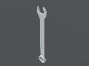 low poly cartoon wrench 3D Model