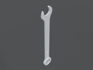 low poly cartoon wrench 3D मॉडल