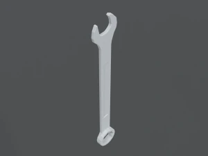 low poly cartoon wrench 3D Model