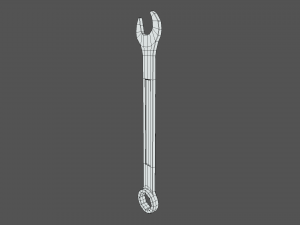 low poly cartoon wrench 3D मॉडल