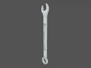 low poly cartoon wrench 3D Model