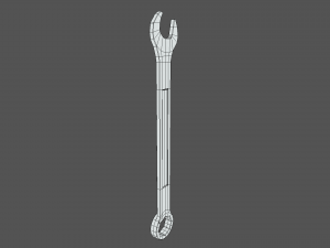 low poly cartoon wrench 3D मॉडल