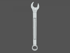 low poly cartoon wrench 3D मॉडल