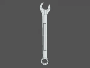 low poly cartoon wrench 3D Model