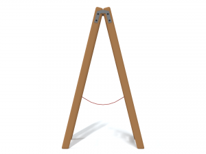low poly cartoon wooden ladder 3D Model