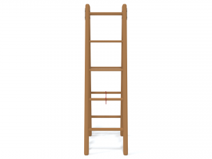 low poly cartoon wooden ladder 3D Model