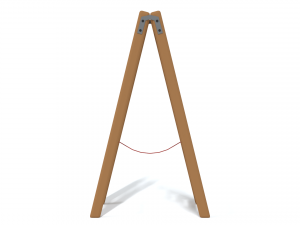 low poly cartoon wooden ladder 3D Model