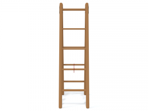 low poly cartoon wooden ladder 3D Model