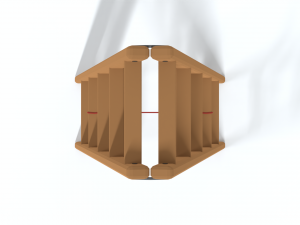 low poly cartoon wooden ladder 3D Model