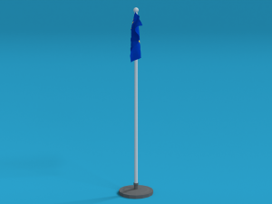 low poly seamless animated europe flag 3D-Modell