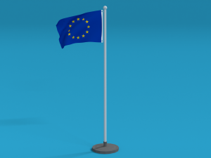 low poly seamless animated europe flag 3D-Modell