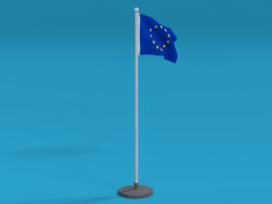 low poly seamless animated europe flag 3D-Modell
