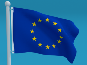 low poly seamless animated europe flag 3D-Modell