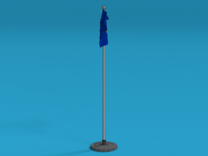low poly seamless animated europe flag 3D-Modell