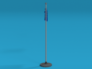low poly seamless animated europe flag 3D-Modell