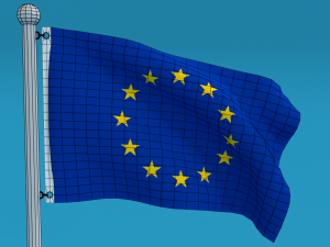 low poly seamless animated europe flag 3D-Modell
