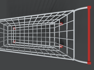 low poly cartoon super market cart 3D Model