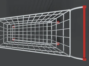low poly cartoon super market cart 3D Model