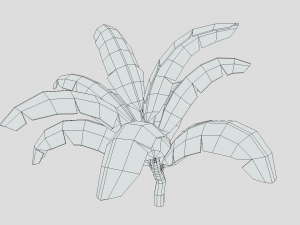 low poly cartoon banana tree 3D 모델