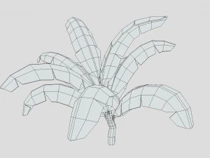 low poly cartoon banana tree 3D Model
