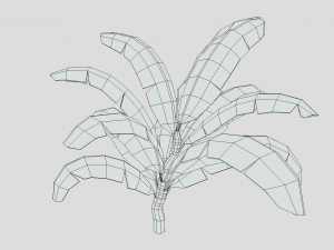 low poly cartoon banana tree 3D 모델
