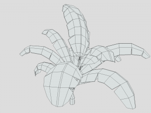low poly cartoon banana tree 3D 모델