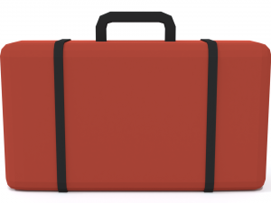 low poly cartoon suitcase Modello 3D