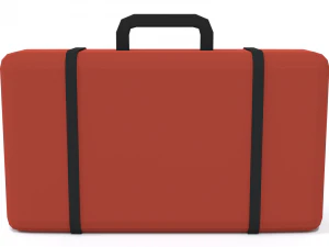 low poly cartoon suitcase 3D Model