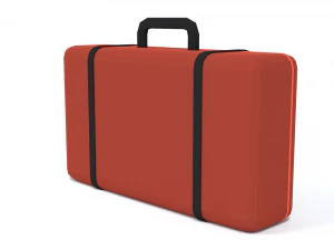 low poly cartoon suitcase 3D Model
