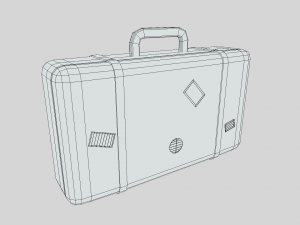 low poly cartoon suitcase Modello 3D
