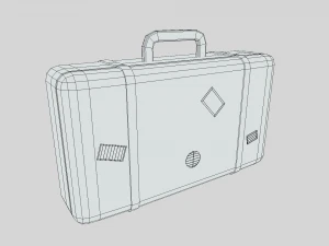 low poly cartoon suitcase 3D Model