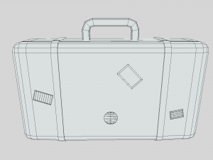 low poly cartoon suitcase Modello 3D