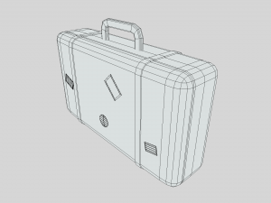 low poly cartoon suitcase Modello 3D