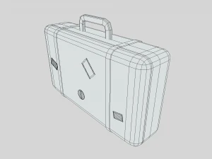 low poly cartoon suitcase 3D Model