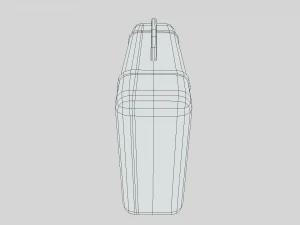 low poly cartoon suitcase 3D Model