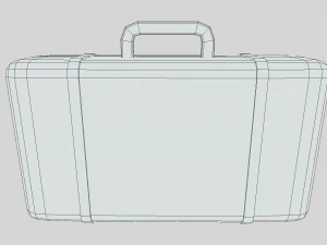 low poly cartoon suitcase 3D Model