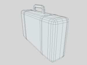 low poly cartoon suitcase Modello 3D