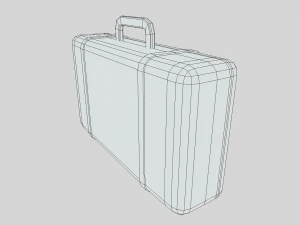 low poly cartoon suitcase 3D Model
